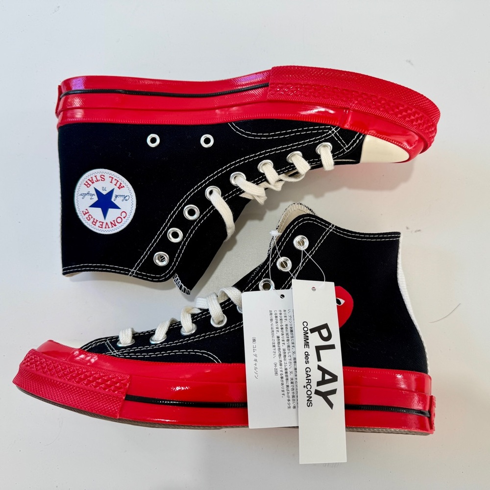 Converse x Comme des Garçons Black and Red Sneakers